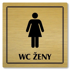 WC ženy, 100x100mm, zlatá, Utah
